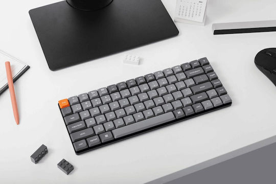 Keychron K3M-H3 Max QMK/VIA K3M-H3 Wireless Gaming Mechanical Keyboard 75% with Gateron Low Profile Brown Switches and RGB Lighting (English US) Gray