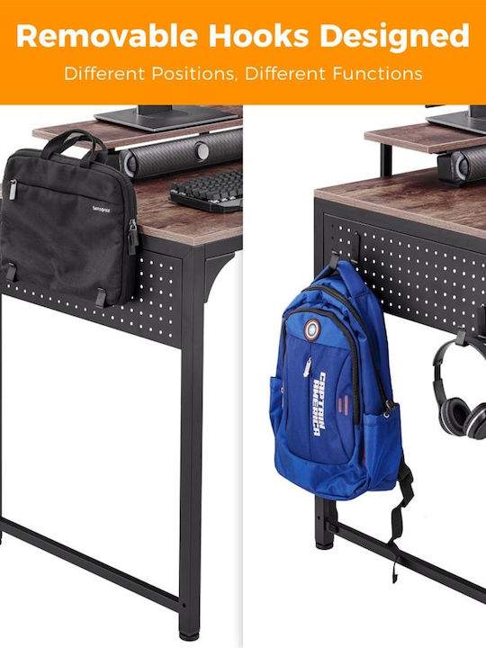 Desk ZX-SS140B-RWB Wooden RWB with Metal Legs 140x60x76.2cm