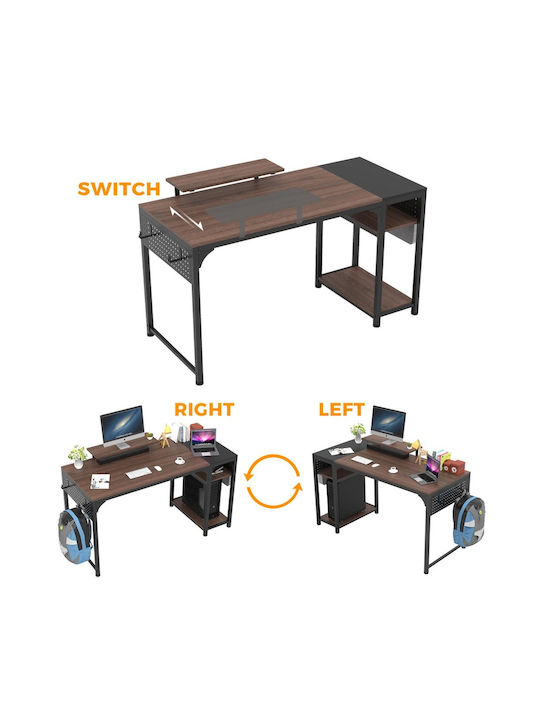 Desk ZX-SS140B-RWB Wooden RWB with Metal Legs 140x60x76.2cm