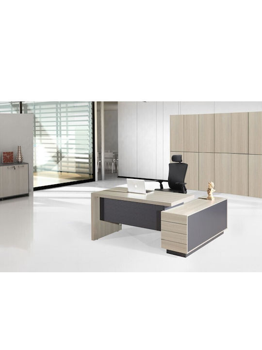 Corner Desk Progress Wooden Gray 180x160x76cm
