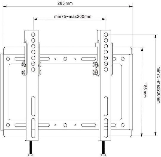 Opticum Axred Mig Βάση Τηλεόρασης Τοίχου έως 42" και 30kg