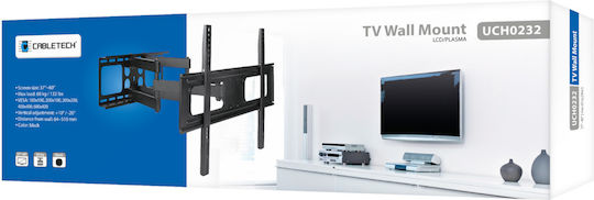 Cabletech UCH0232 Βάση Τηλεόρασης Τοίχου με Βραχίονα έως 80" και 60kg