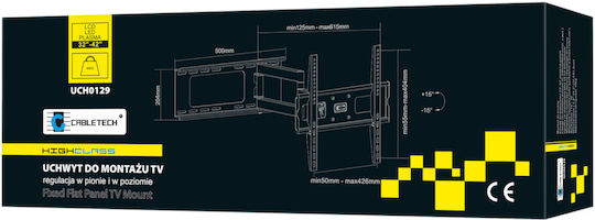 Cabletech UCH0129 Suport TV tavan cu braț până la 40kg Negru