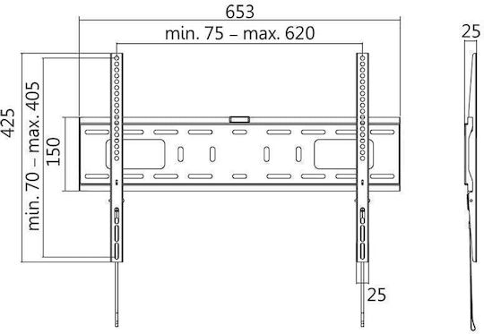 LogiLink BP0017 BP0017 Wall TV Mount up to 70" and 50kg