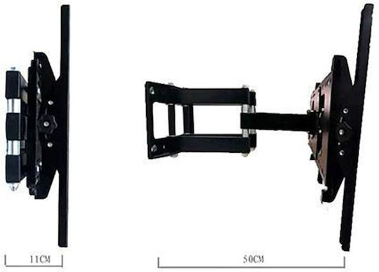 Hdl WX-SP43 Βάση Τηλεόρασης Τοίχου με Βραχίονα έως 55" και 50kg