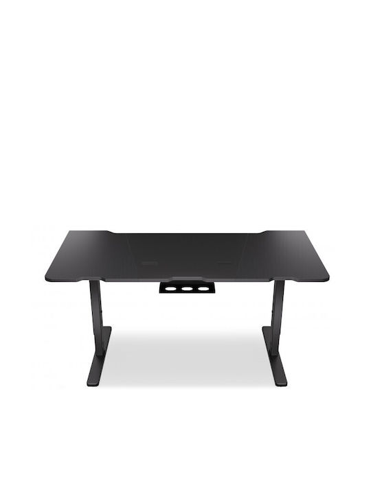 Γραφείο Atlas Ξύλινο Black με USB θύρες 150x78εκ.