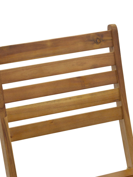 Outdoor-Stuhl Hölzernes Fatel Natural 40x53x82εκ.