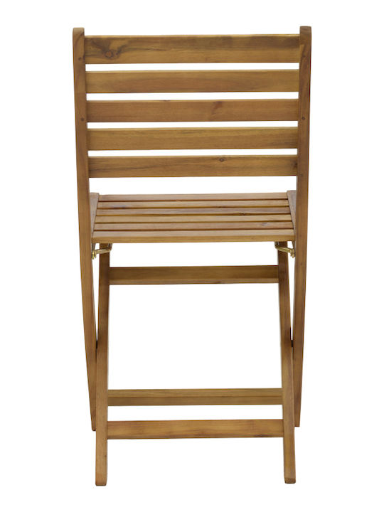 Outdoor-Stuhl Hölzernes Fatel Natural 40x53x82εκ.