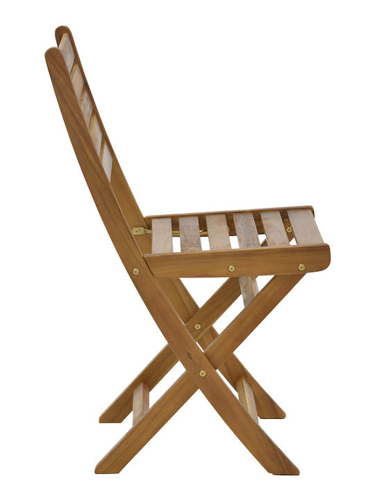 Outdoor-Stuhl Hölzernes Fatel Natural 40x53x82εκ.