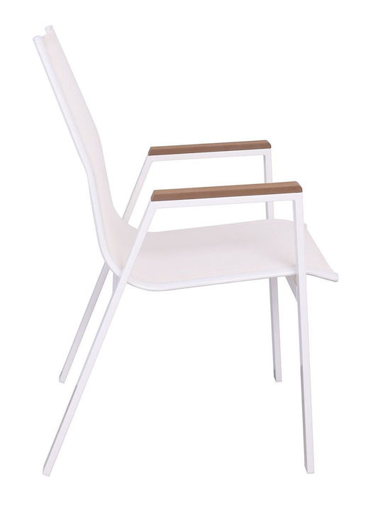 Gartenstühle Metallisch Virna Weiß E6798,2 61x56x90cm