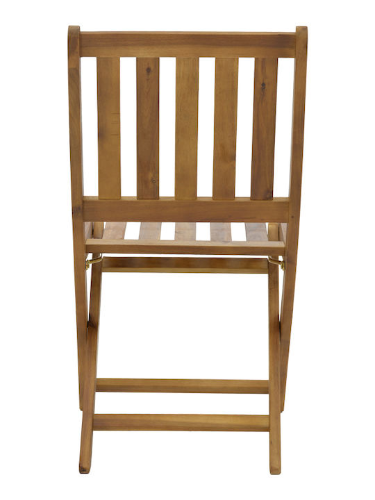 Outdoor Chair Wooden Elijie Natural 45x62x90cm
