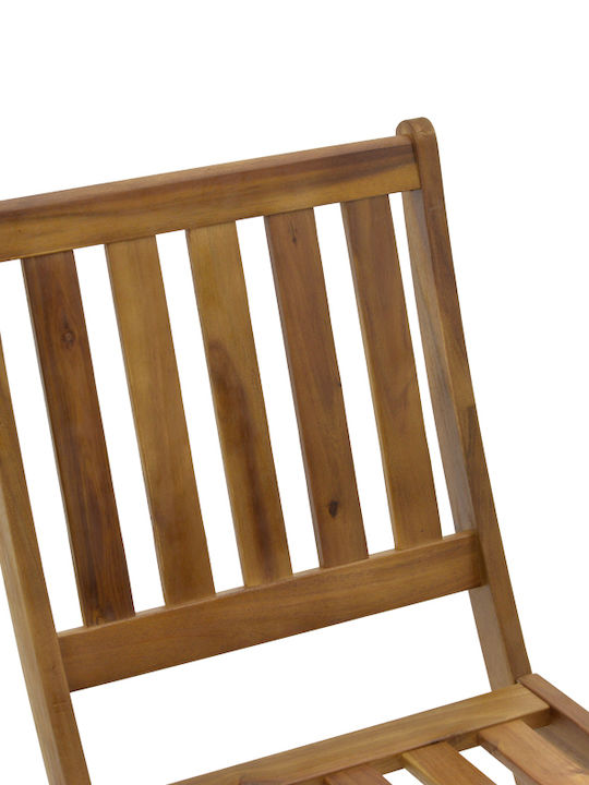 Outdoor Chair Wooden Elijie Natural 45x62x90cm
