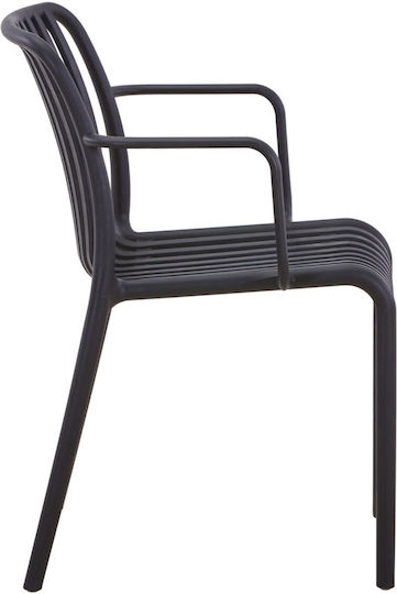 Scaun De Exterior Din Polipropilenă Convee Negru 55x52x79cm