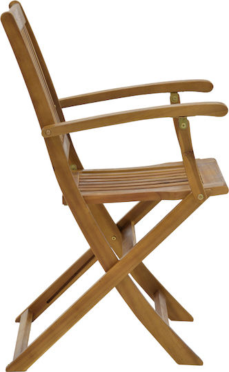 Outdoor Wooden Chair Joter Natural 53x60x90cm