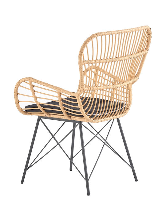 Outdoor Armchair Metallic Sombra Brown 2pcs 59.5x52x59cm