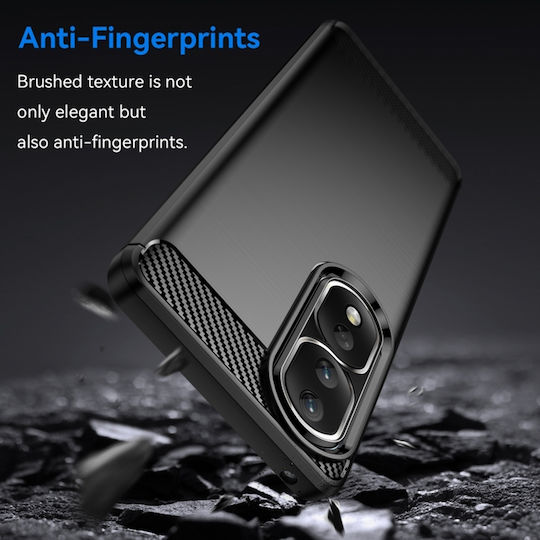 Techsuit Carbon Back Cover Σιλικόνης Μαύρο (Honor 90 Pro)