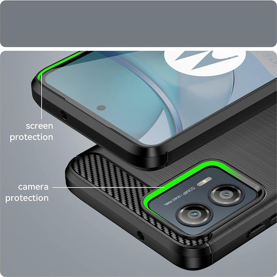 Techsuit Carbon Back Cover Silicone Black (Moto G85)
