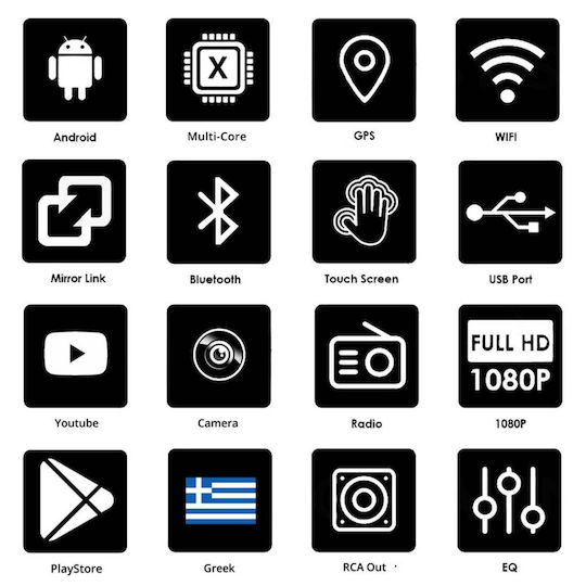 Kirosiwa Ραδιόφωνο Αυτοκινήτου 1 DIN (Bluetooth/USB)