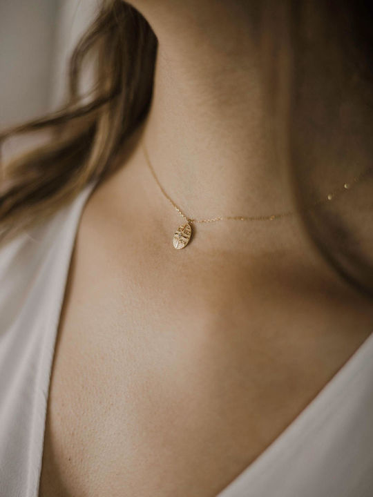 Themelidis Jewels Necklace Constantine Amulet from Gold 14K with Diamond