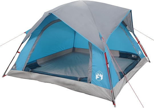 vidaXL Campingzelt Iglu Blau 3 Jahreszeiten für 4 Personen 218x218x135cm