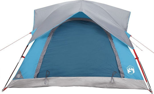 vidaXL Campingzelt Iglu Blau 3 Jahreszeiten für 4 Personen 218x218x135cm