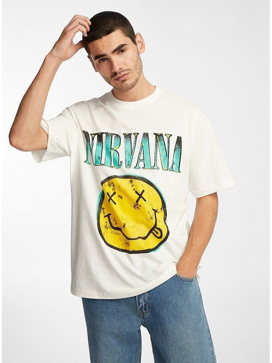 Only & Sons T-shirt Nirvana Λευκό Βαμβακερό