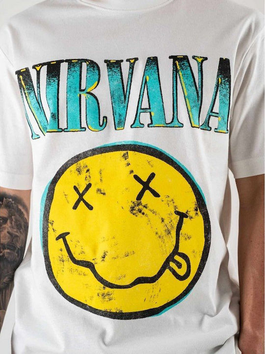 Only & Sons T-shirt Nirvana Λευκό Βαμβακερό