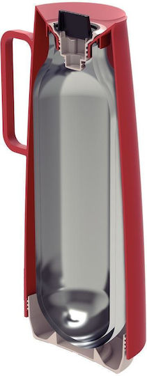 Tramontina Thermos Jug Glass / Plastic 1lt Burgundy