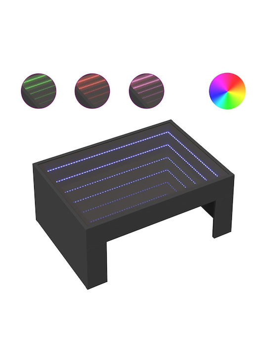 Инфинити LED холна маса черна 70x50x30 см 847610 черна