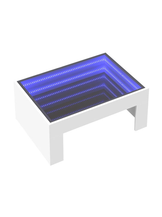 Infinity LED Coffee Table White 70x50x30 cm 847609 White
