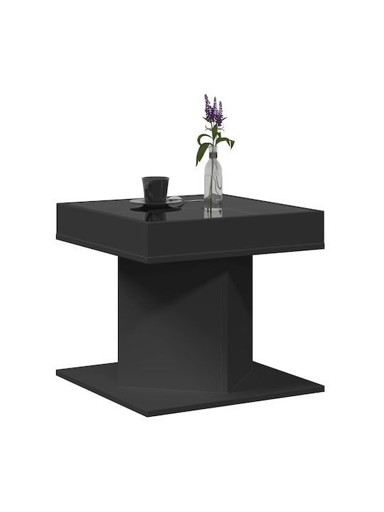 LED Coffee Table Black 50x50x45 cm Engineered Wood 847561 Black