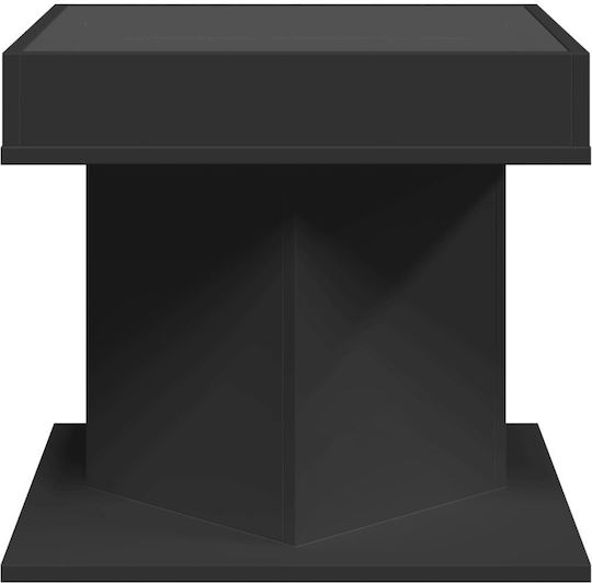 LED Couchtisch Schwarz 50x50x45 cm Holzwerkstoff 847561 Schwarz