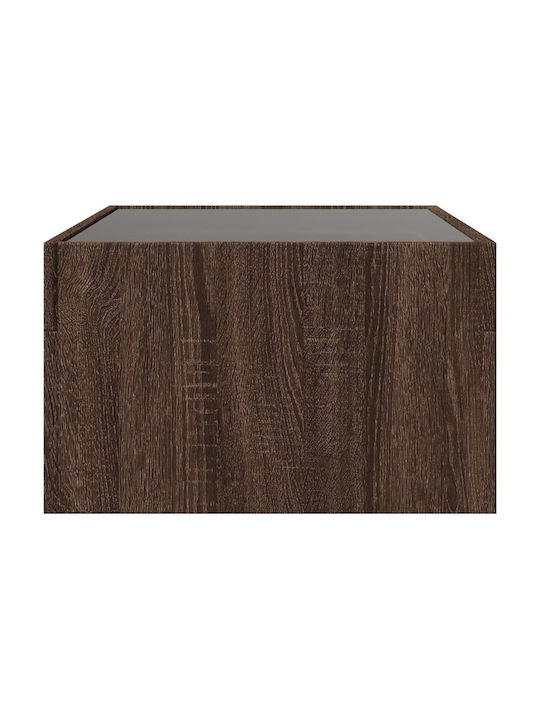Infinity Light LED Coffee Table Brown Oak 70x50x30 cm 847615 Brown