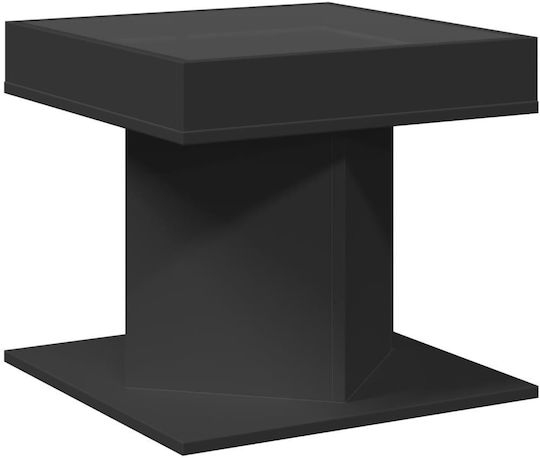 LED Couchtisch Schwarz 50x50x45 cm Holzwerkstoff 847561 Schwarz