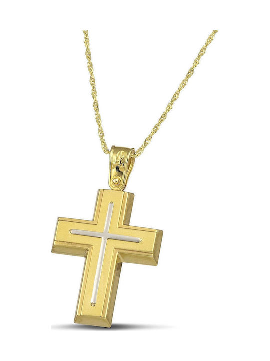 Themelidis Jewels Damen Gold Kreuz 14K Ohne Kette