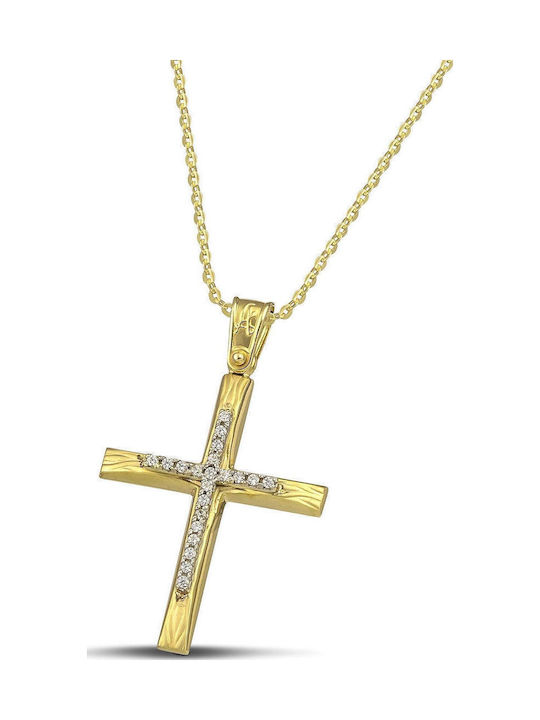 Themelidis Jewels Femeiesc Aur Cruce 14K