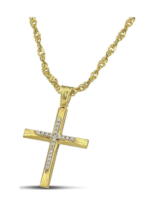 Themelidis Jewels Femeiesc Aur Cruce 14K