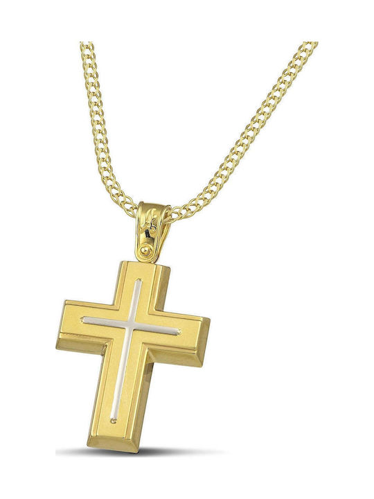 Themelidis Jewels Damen Gold Kreuz 14K Ohne Kette