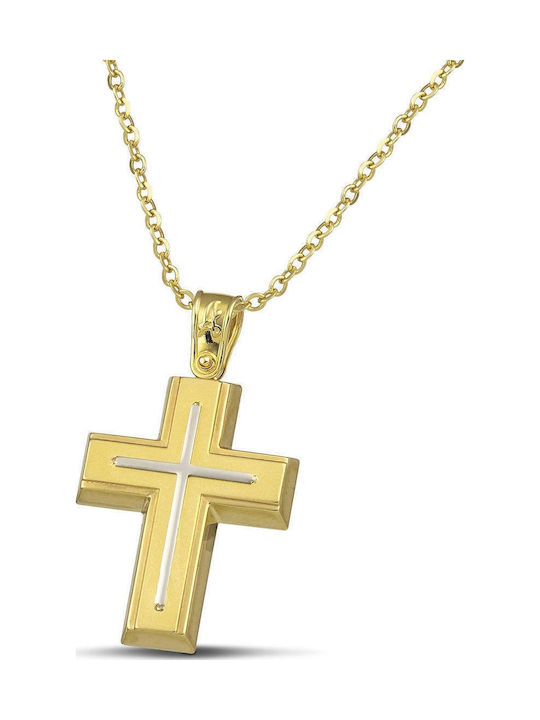 Themelidis Jewels Damen Gold Kreuz 14K Ohne Kette