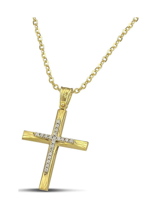 Themelidis Jewels Femeiesc Aur Cruce 14K