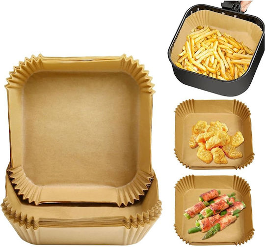 Air Fryer Liners Non-stick Papers for Air Fryer 20x20cm 50 Pieces