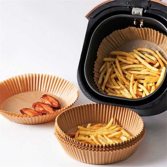 Air Fryer Liners Non-Stick Baking Papers for Air Fryer 23x23cm 50 Pieces