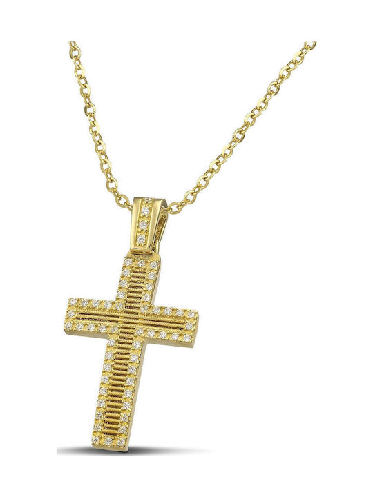 Themelidis Jewels Χρυσός Σταυρός 14Κ Διπλής Όψης Themelidis Jewels Χρυσός Σταυρός 14Κ Διπλής Όψης