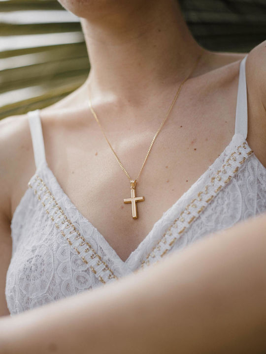 Themelidis Jewels Дамски Златен Кръст 14K с Верижка