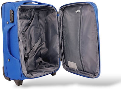 Cabin Suitcase Fabric Expansion 53x36x20 +5cm Playbags Collection Ps8033c Electric Blue