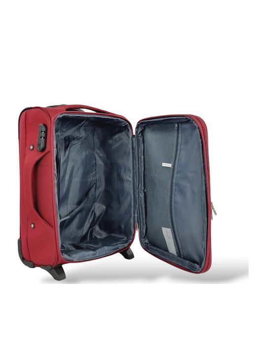 Βαλίτσα Καμπίνας Ύφασμα Επέκταση 53x36x20 +5cm Playbags Collection Ps8033c Μπορντό