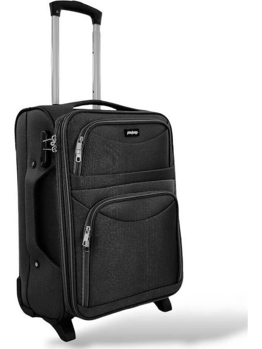 Куфар за ръчен багаж с разширение от плат 53x36x20 +5см Колекция Playbags Ps8033c Черен