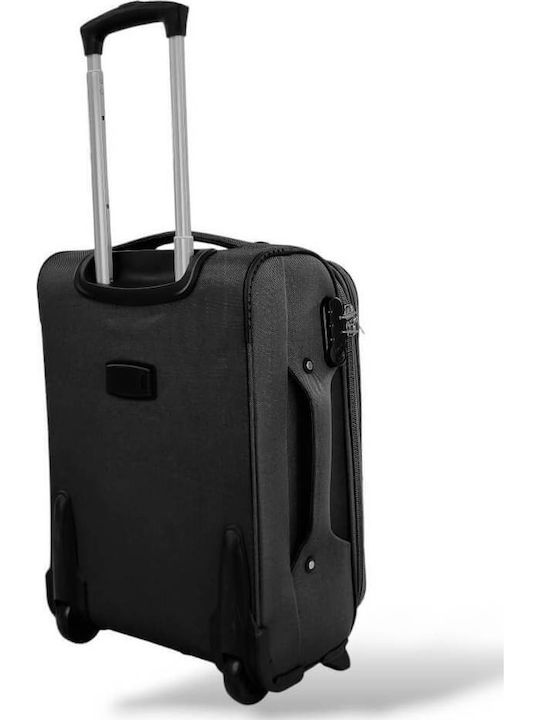 Куфар за ръчен багаж с разширение от плат 53x36x20 +5см Колекция Playbags Ps8033c Черен
