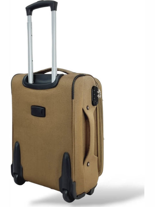 Βαλίτσα Καμπίνας Ύφασμα Επέκταση 53x36x20 +5cm Playbags Collection Ps8033c Μπεζ