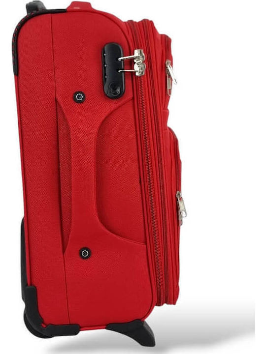 Cabin Suitcase Fabric Expansion 53x36x20 +5cm Playbags Collection Ps8033c Red